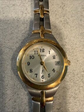 Fossil Two-Tone Silver and Gold Women's Analog Watch with Date